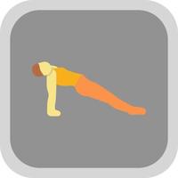 Upward Plank Pose Vector Icon Design