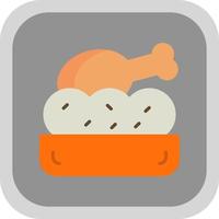 Chicken Rice Vector Icon Design