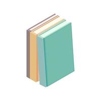 Books in flat design style, vector illustration