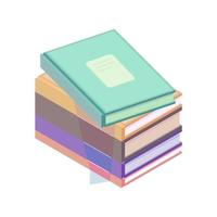 Books in flat design style, vector illustration