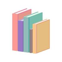 Books in flat design style, vector illustration