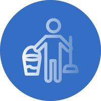 Cleaning Man Vector Icon Design