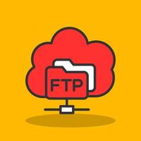 diseño de icono de vector ftp