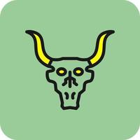 Bull Skull Vector Icon Design