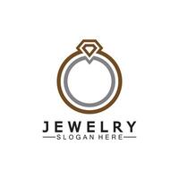 Abstract diamond for jewelry business logo design concept vector