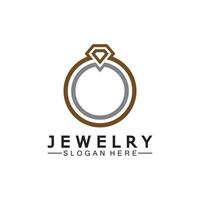 resumen diamante para joyería negocio logo diseño concepto vector