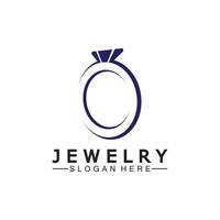 Abstract diamond for jewelry business logo design concept vector