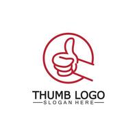 Thumb up concept logo template.Good symbol for your web site design, logo, app,Vector illustration. vector