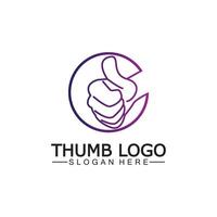 Thumb up concept logo template.Good symbol for your web site design, logo, app,Vector illustration. vector