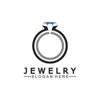 resumen diamante para joyería negocio logo diseño concepto vector