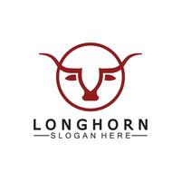 Long horn logo template vector illustration design