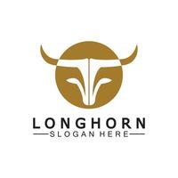 Long horn logo template vector illustration design