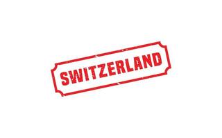 Suiza sello caucho con grunge estilo en blanco antecedentes vector