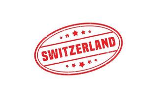 Suiza sello caucho con grunge estilo en blanco antecedentes vector