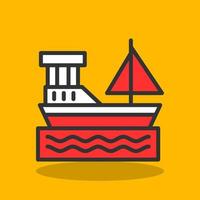 diseño de icono de vector de barco