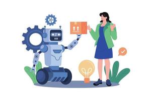 Industry Robotization Illustration concept on white background vector