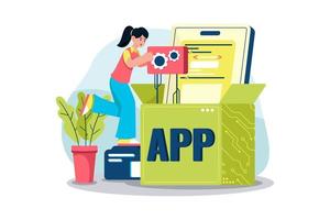 App development Illustration concept on white background vector