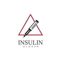 insulin injection icon illustration simple design element vector logo template