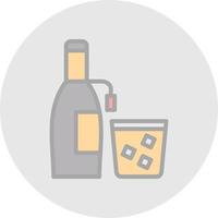 Wine Bottle Vector Icon Design