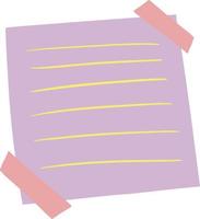 Cute sticky note illustration vector