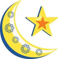 Crescent moon illustration vector