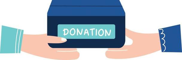 Giving donation illustration vector