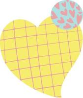 Love shape sticky note illustration vector