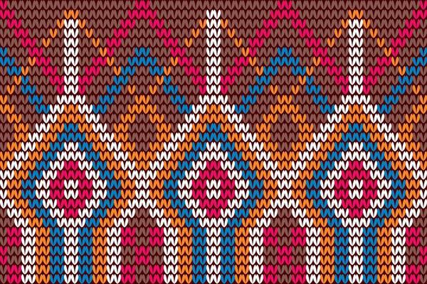 Ethnic seamless pattern, knitting texture design for wallpaper, background, fabric, curtain, carpet, clothing, and wrapping.