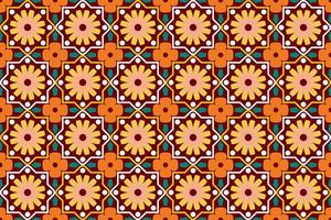 colorido diseño étnico geométrico sin costuras para papel tapiz, fondo, tela, cortina, alfombra, ropa y envoltura. vector
