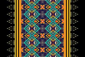 Colorful geometric ethnic seamless pattern design for wallpaper, background, fabric, curtain, carpet, clothing, and wrapping. vector