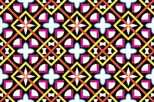 Colorful geometric ethnic seamless pattern design for wallpaper, background, fabric, curtain, carpet, clothing, and wrapping. vector