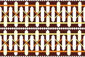 Brown-tone geometric ethnic seamless pattern designed for background, wallpaper, traditional clothing, carpet, curtain, and home decoration. vector