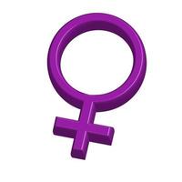 Female logo icon 3D vector