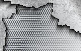 Abstract crack metal siver background vector