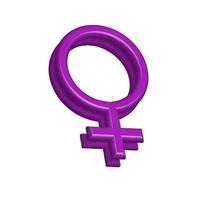 Female logo icon 3D vector