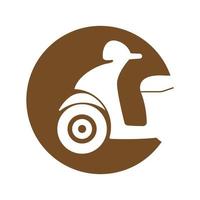 Motor scooter icon design vector