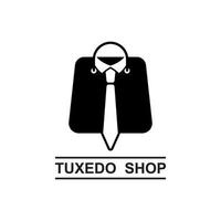 trabajo traje logo, smoking logo, Moda logo diseño, marca Moda y símbolo vector