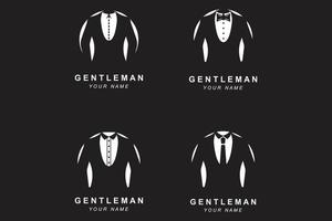 Work suit logo, tuxedo logo, Fashion Logo Design, brand fashion and symbol vector