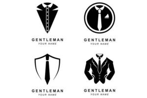 Work suit logo, tuxedo logo, Fashion Logo Design, brand fashion and symbol vector