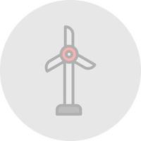 Wind Turbine Vector Icon Design