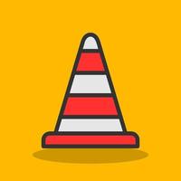 Traffic Cone Vector Icon Design