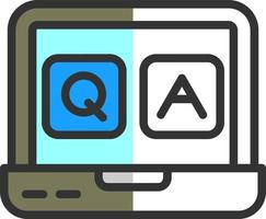 QA Vector Icon Design