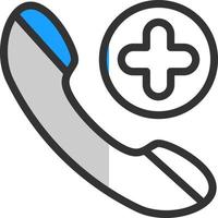 Emergency Cal Vector Icon Design