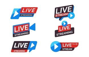 General Live Streaming Badge Logo Template vector