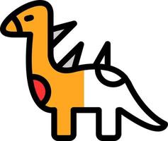 diseño de icono de vector de dinosaurio