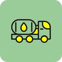 Oil Tanker Vector Icon Design