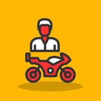 Motorcyclist Vector Icon Design