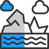 Glacier Vector Icon Design