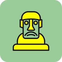 diseño de icono de vector moai