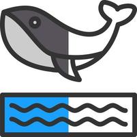 Whale Vector Icon Design
